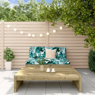vidaXL Set mobilier de grădină cu perne, 2 piese, lemn de pin tratat 3186136 foto