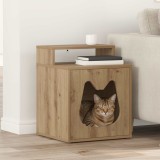 vidaXL Casa pentru pisici Stejar artizanal 42,5 x 40 x 53,5 cm 8000697