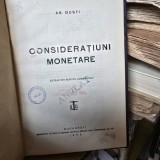Consideratiuni monetare - An. Gusti