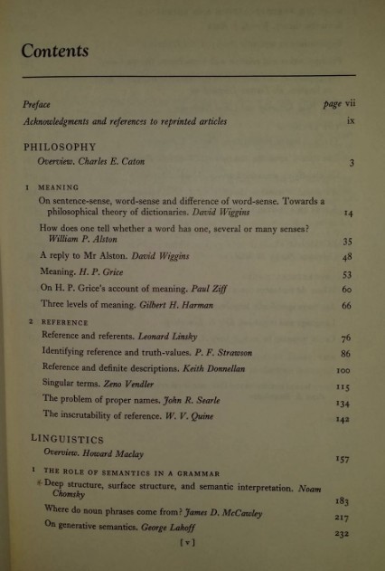 Semantics: an interdisciplinary reader in philosophy, linguistics and psychology