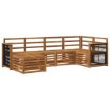 vidaXL Set canapea sectională 5 pcs natural Lemn Solid de Acacia 3384560
