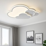 Lustra Led Cu Telecomanda, Finisaj Alb Modern , 2X43W, Lumina Reglabila 3000&ndash;6500K
