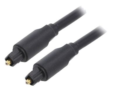 Cablu Toslink 3m Aurit Negru foto