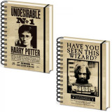 Caiet 3D lenticular Harry Potter - Sirius &amp; Harry, A5, cu spiră și curea elastică