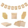 Set 111 piese decoratiuni pentru Candy Bar, hartie, maro