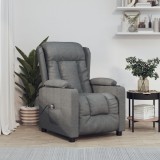 vidaXL Fotoliu rabatabil electric, gri &icirc;nchis, material textil