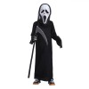 Costum Halloween Unisex Scream, Negru, Schelet, Mască și Mănuși, Poliester