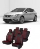 Huse scaune auto dedicate Seat Leon 2013 - 2019 Premium cu insertii piele