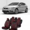 Huse scaune auto dedicate Seat Leon 2013 - 2019 Premium cu insertii piele
