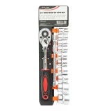 Set chei tubulare 3/8 Breckner Germany, 12 piese, 10-24 mm, cu clichet