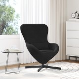 vidaXL Scaun tip ou, negru, catifea