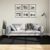 Covor pufos &quot;PAMPLONA&quot; cu fire &icirc;nalte, negru modern, 160x230 cm