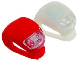 Set lumini silicon, TRIP, 2 LED-uri Albe SUPER BRIGHT, 2 LED-uri Rosii SUPER BRIGHT, 2 Functii, bici, Oem