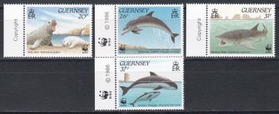 Guernsey 1990 - Viața marină, MNH foto