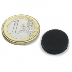 Magnet neodim disc Ø16,8&#215;4,4 mm, putere 1,5 kg, acoperire cauciuc