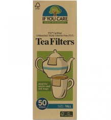 Filtre de ceai inalte, nealbite, fara clor, compostabile, 50buc, If You Care foto