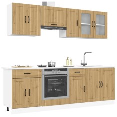 vidaXL Set dulap de bucătărie 8 piese &bdquo;Kalmar&rdquo; stejar artizanal lemn 3314840
