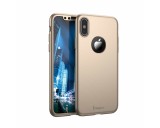 Husa Ipaky 360 Grade Ultra Slim Compatibila Cu iPhone X Gold Folie Ecran Inclusa