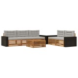 vidaXL Set de canapele de exterior 6 pcs Natural și gri deschis 3383034