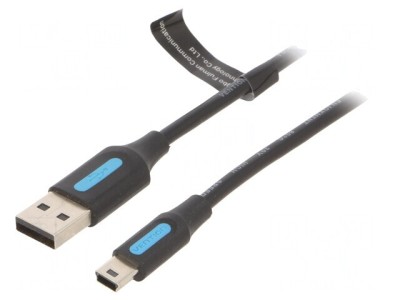 Cablu USB 2.0 A la B Mini 2m Negru foto