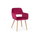 Scaun living si bucatarie BUC 280, catifea, ergonomic, cadru lemn, 110 kg