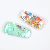 Set 2 agrafe cu flori si smiley face