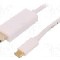 Cablu HDMI mufa, USB C mufa, USB 3.1, lungime 1m, {{Culoare izola&amp;#355;ie}}, QOLTEC - 50414
