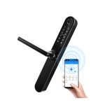 Yala inteligenta pentru usi termopan PVC deschidere cu amprenta, cod, card, telefon, Wi-Fi, Bluetooth, negru
