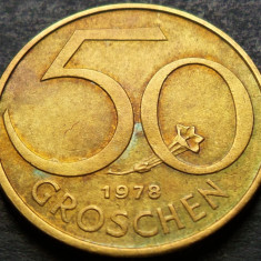 Moneda 50 GROSCHEN - AUSTRIA, anul 1978 * cod 2837