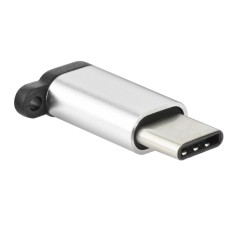Adaptor MicroUSB - Tip C (Argintiu) Breloc foto