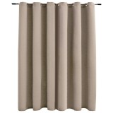 Draperie opaca cu inele metalice, bej, 290 x 245 cm