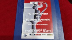 program FC Perly-certoux - FC Stade Nyonnais foto