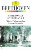 Ludwig van Beethoven / Wiener Philharmoniker, Leonard Bernstein - Symphonien 3 "Eroica" &amp; 8 (Beethoven Masterpieces), Caseta audio