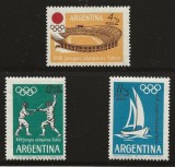 Argentina 1964 - Jocurile Olimpice, serie neuzata