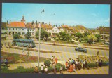 CPIB 24406 CARTE POSTALA - VEDERE DIN FAGARAS, AUTOBUZ, AUTOTURISM, NECIRCULATA