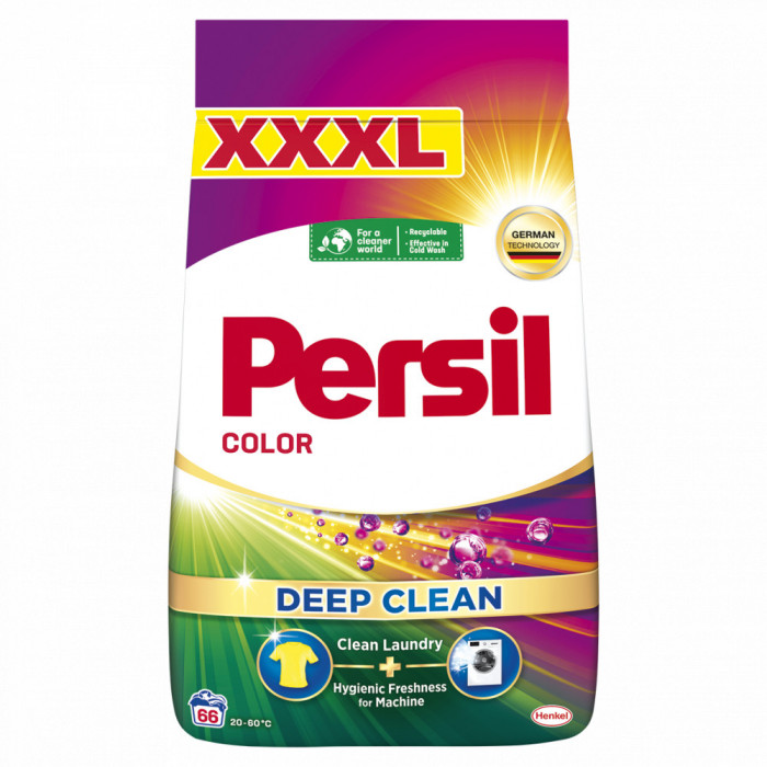 Detergent Pudra, Persil, Color Deep Clean, 3.96kg, 66 spalari