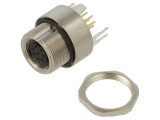 Conector M9 mamă aurit IP67, 8 pini, 1A, BINDER