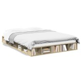 Cumpara ieftin Cadru de pat, stejar sonoma, 150x200 cm, lemn prelucrat