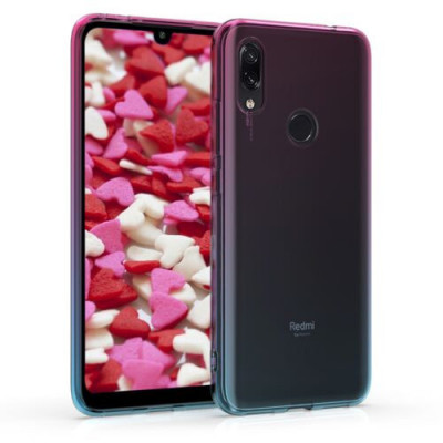 Husa pentru Xiaomi Redmi 7, Silicon, Albastru, 48650.01 foto