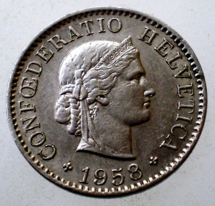 7.021 ELVETIA 5 RAPPEN 1958 B