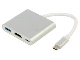 Adaptor USB 3.0/3.1 Alb 0,1m 5Gbps 60W, VCOM