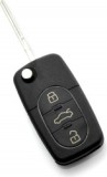 Audi - carcasa cheie tip briceag cu 3+1 butoane 1 buton de panica si baterie 1616 - CARGUARD