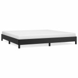 Cumpara ieftin Cadru de pat, negru, 200x200 cm, piele ecologica