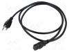 Cablu LIAN DUNG 3x0,75mm2 IEC C13 mamă NEMA 5-15 (B) PVC 3m negru