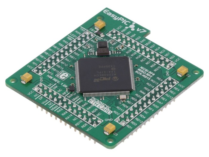 Placă prototip PIC32MZ2048ECH144