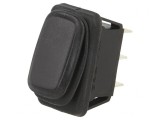 Comutator Basculant SP3T ON-OFF-ON 10A/28VDC Negru IP65