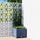 VidaXL Jardinieră de grădină cu spalier,albastru gri, 40x40x136 cm, PP