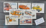 TS22 - Timbre serie Nicaragua - 1985 Auto - Pompieri, Stampilat