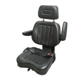 Scaun universal pentru utilaje cu centura, tetiera si cotiere