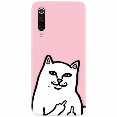 Husa silicon pentru Xiaomi Mi 9, White Cat foto
